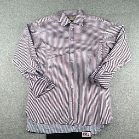 Thomas Pink Other - Thomas Pink Shirt 16 Red White Blue Striped French Cuff Button Up Long Sleeve